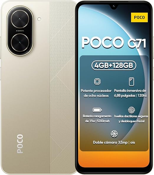 Smartphone Xiaomi POCO C71 Review: tela 6,88" e 128 GB
